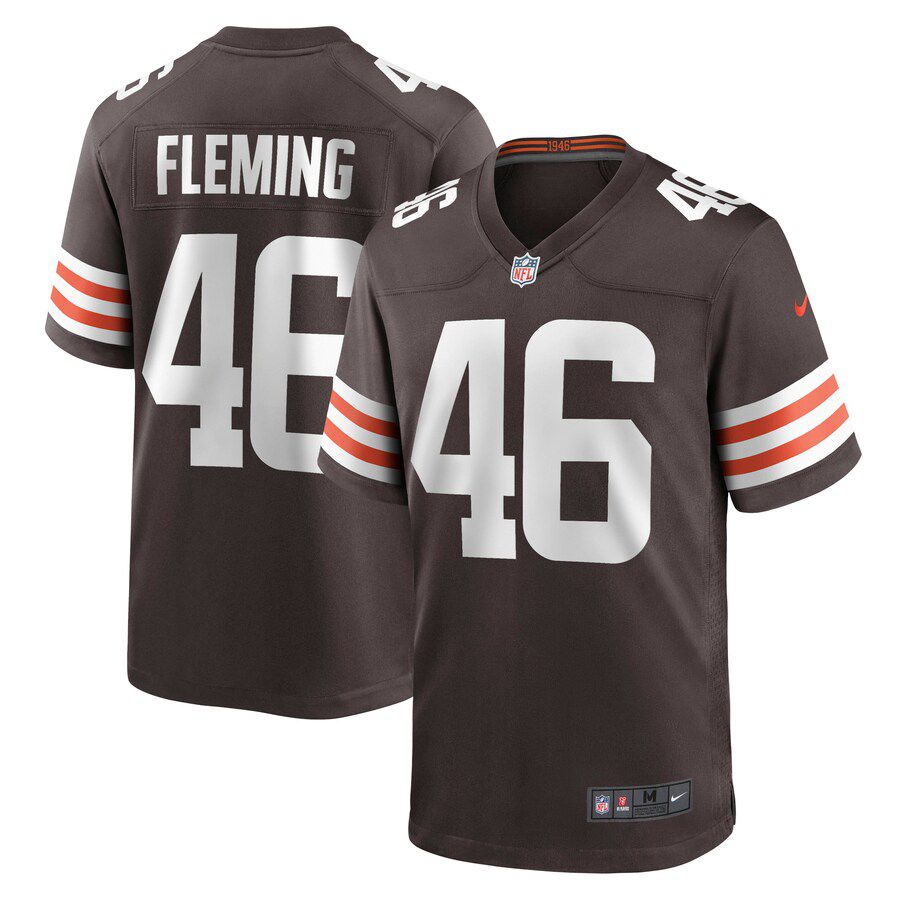 Men Cleveland Browns 46 Don Fleming Nike Brown Retired Player NFL Jersey